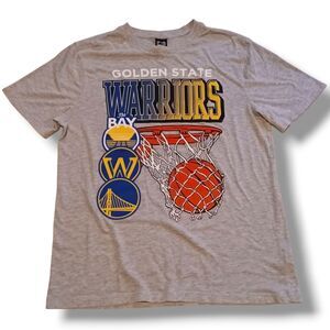 Ultra Game Golden State Warriors Graphic Shirt-Large-NBA Licensed-Gray-Hoop